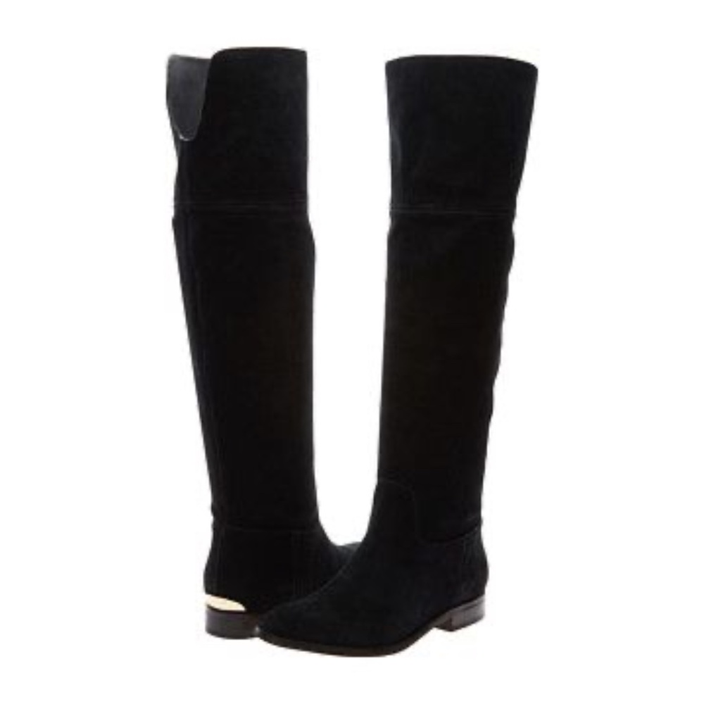 Michael Kors Black Suede Leather Boots Size 6